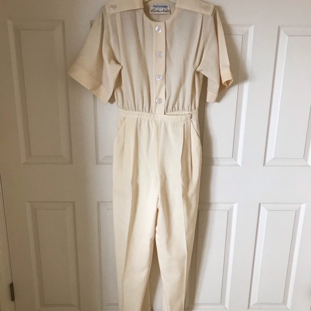 VTG Lillie Rubin Mary Ann Restivo Wool Jumpsuit S8